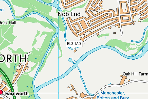 BL3 1AD map - OS VectorMap District (Ordnance Survey)
