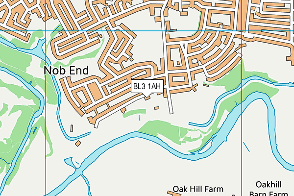BL3 1AH map - OS VectorMap District (Ordnance Survey)