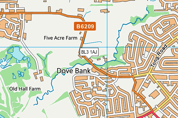 BL3 1AJ map - OS VectorMap District (Ordnance Survey)