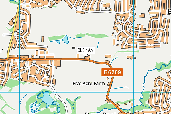BL3 1AN map - OS VectorMap District (Ordnance Survey)