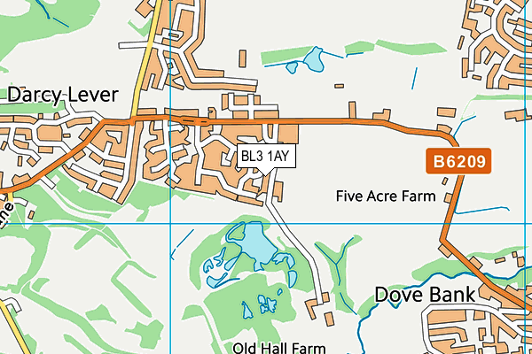 BL3 1AY map - OS VectorMap District (Ordnance Survey)