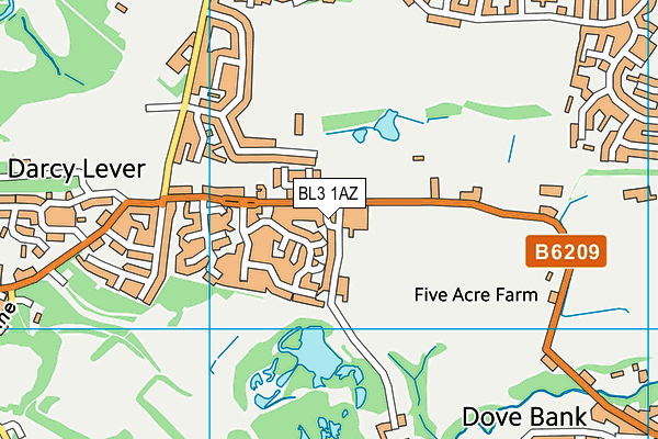 BL3 1AZ map - OS VectorMap District (Ordnance Survey)