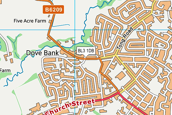 BL3 1DB map - OS VectorMap District (Ordnance Survey)