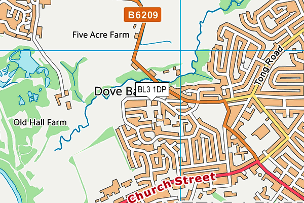 BL3 1DP map - OS VectorMap District (Ordnance Survey)