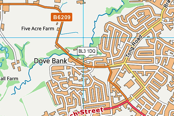 BL3 1DQ map - OS VectorMap District (Ordnance Survey)