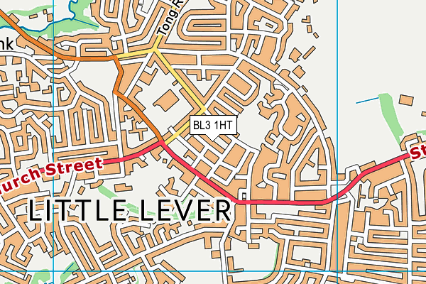 BL3 1HT map - OS VectorMap District (Ordnance Survey)