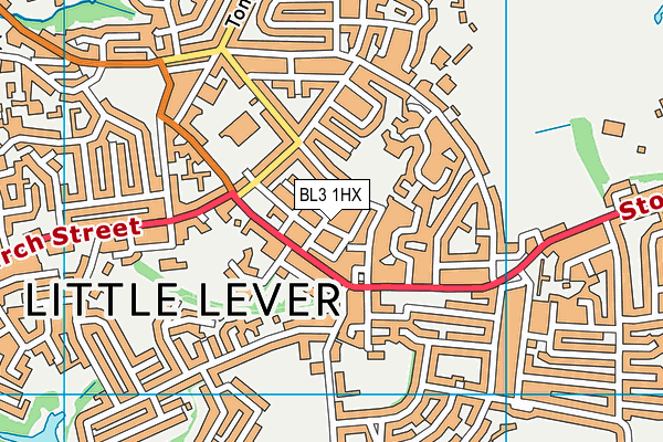 BL3 1HX map - OS VectorMap District (Ordnance Survey)