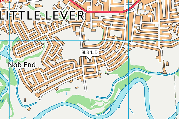 BL3 1JD map - OS VectorMap District (Ordnance Survey)