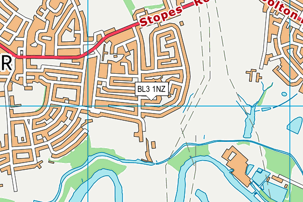 BL3 1NZ map - OS VectorMap District (Ordnance Survey)