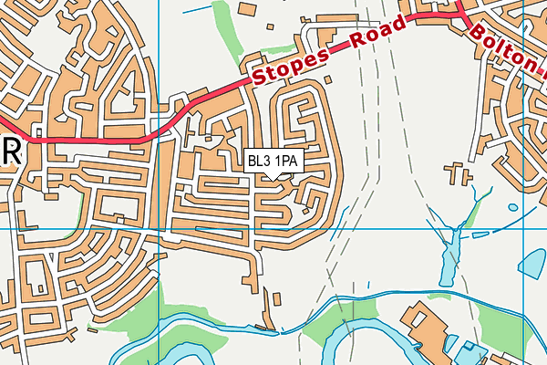BL3 1PA map - OS VectorMap District (Ordnance Survey)