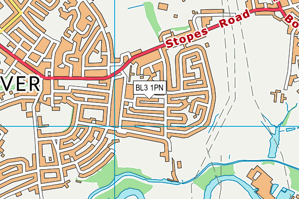 BL3 1PN map - OS VectorMap District (Ordnance Survey)