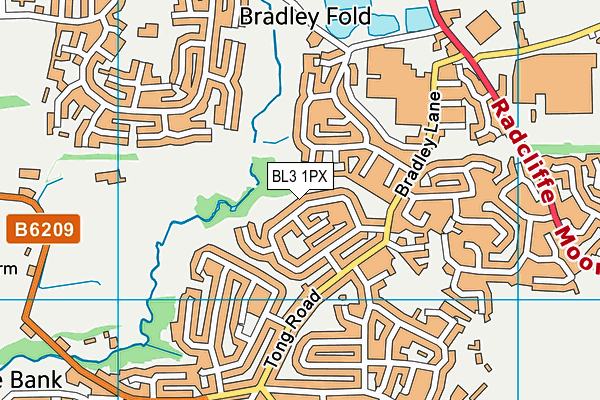 BL3 1PX map - OS VectorMap District (Ordnance Survey)