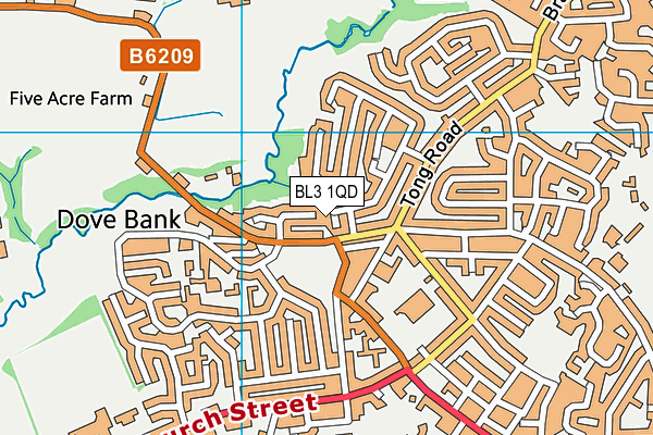 BL3 1QD map - OS VectorMap District (Ordnance Survey)