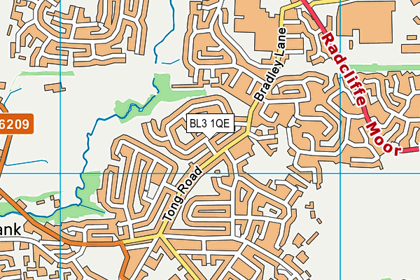 BL3 1QE map - OS VectorMap District (Ordnance Survey)