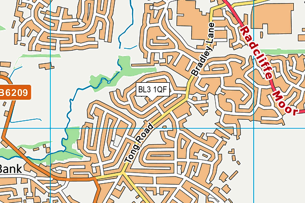 BL3 1QF map - OS VectorMap District (Ordnance Survey)