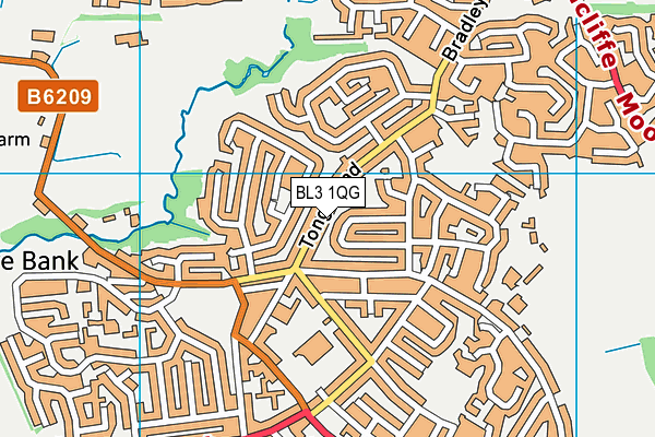BL3 1QG map - OS VectorMap District (Ordnance Survey)