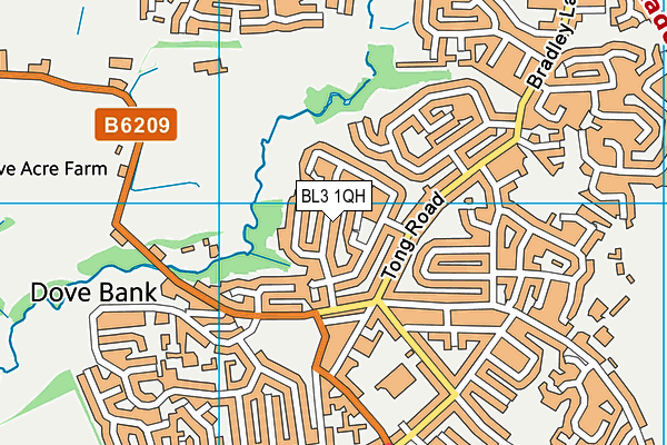 BL3 1QH map - OS VectorMap District (Ordnance Survey)