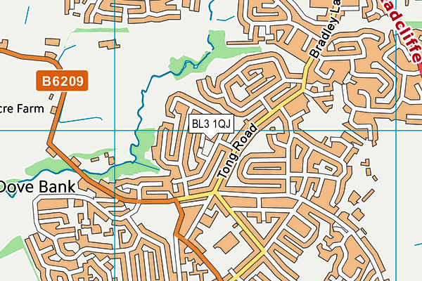 BL3 1QJ map - OS VectorMap District (Ordnance Survey)