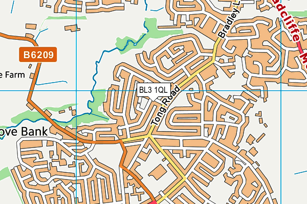 BL3 1QL map - OS VectorMap District (Ordnance Survey)