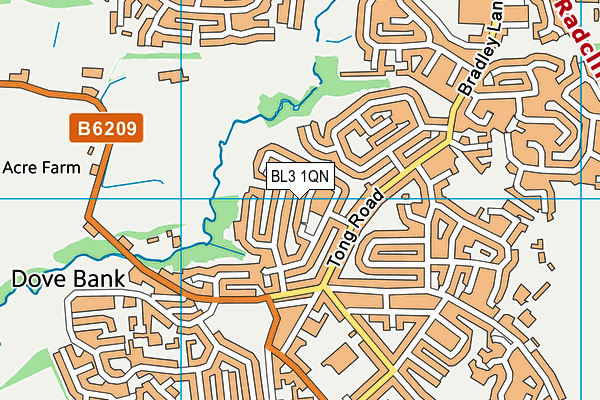 BL3 1QN map - OS VectorMap District (Ordnance Survey)
