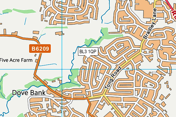 BL3 1QP map - OS VectorMap District (Ordnance Survey)