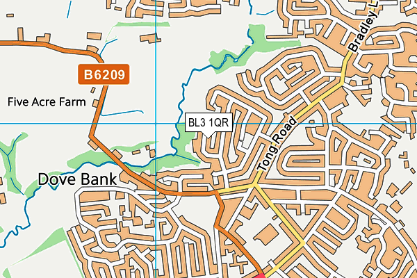 BL3 1QR map - OS VectorMap District (Ordnance Survey)