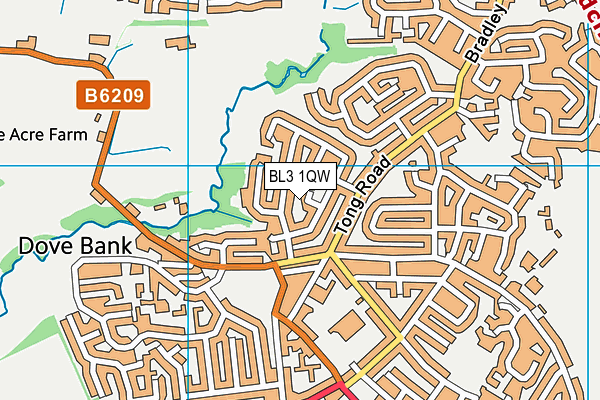 BL3 1QW map - OS VectorMap District (Ordnance Survey)