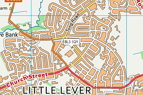 BL3 1QY map - OS VectorMap District (Ordnance Survey)