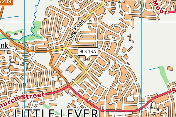 BL3 1RA map - OS VectorMap District (Ordnance Survey)