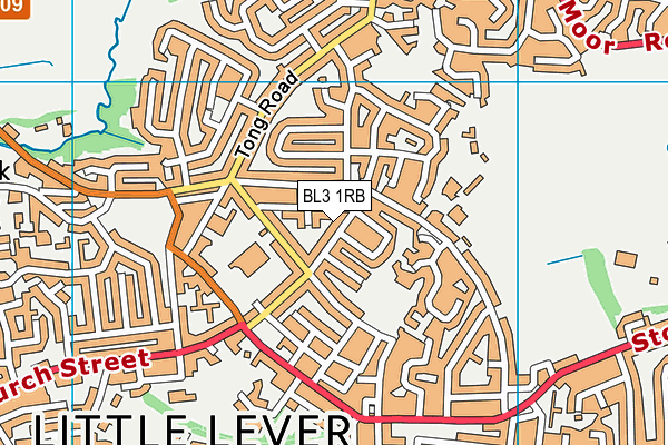 BL3 1RB map - OS VectorMap District (Ordnance Survey)