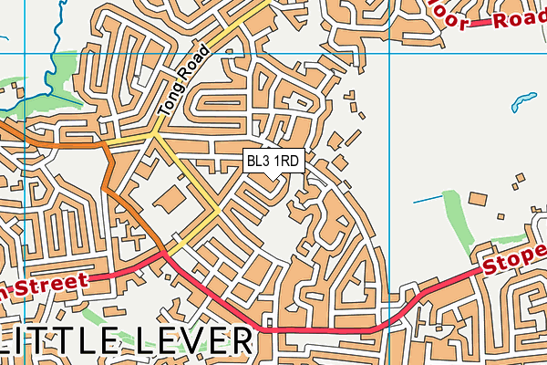 BL3 1RD map - OS VectorMap District (Ordnance Survey)