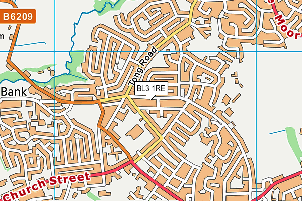 BL3 1RE map - OS VectorMap District (Ordnance Survey)