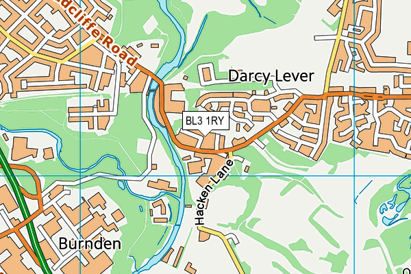 BL3 1RY map - OS VectorMap District (Ordnance Survey)