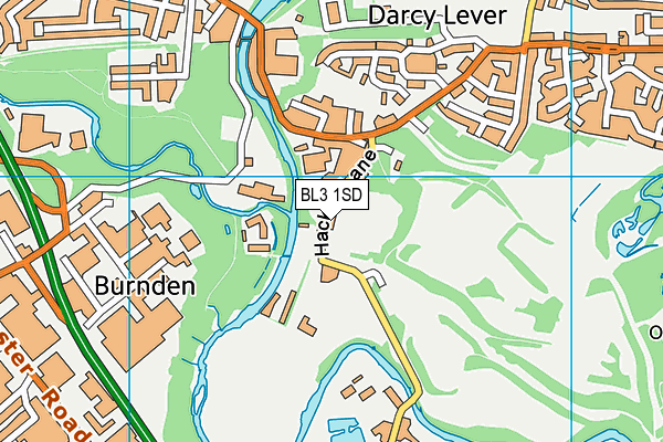 BL3 1SD map - OS VectorMap District (Ordnance Survey)