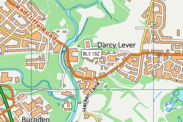 BL3 1SZ map - OS VectorMap District (Ordnance Survey)