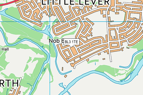 BL3 1TE map - OS VectorMap District (Ordnance Survey)