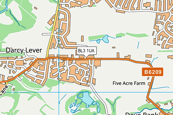 BL3 1UA map - OS VectorMap District (Ordnance Survey)