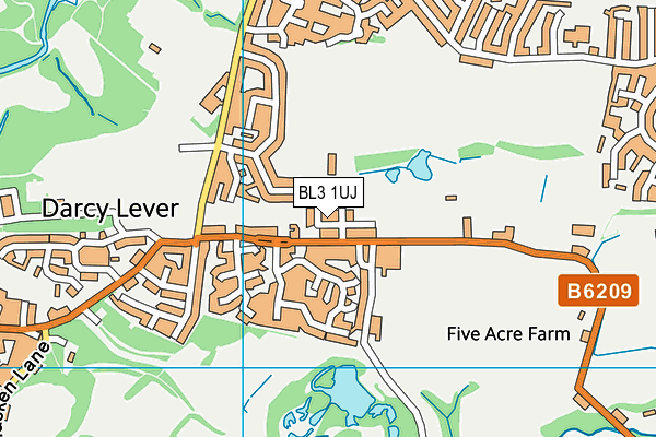 BL3 1UJ map - OS VectorMap District (Ordnance Survey)