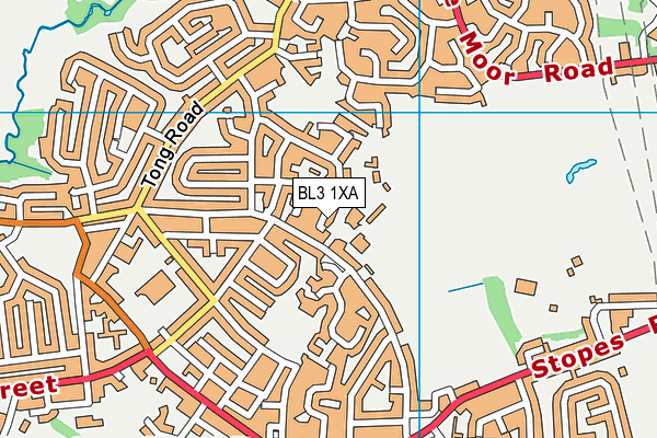 BL3 1XA map - OS VectorMap District (Ordnance Survey)