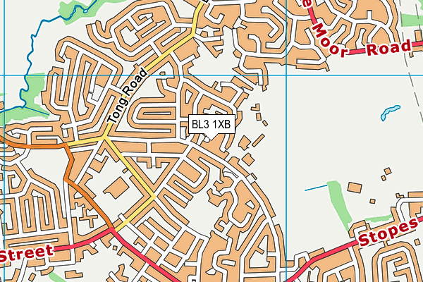 BL3 1XB map - OS VectorMap District (Ordnance Survey)