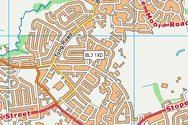 BL3 1XD map - OS VectorMap District (Ordnance Survey)