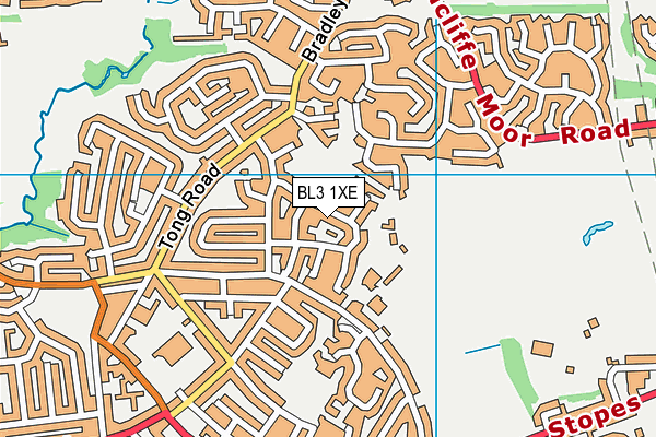 BL3 1XE map - OS VectorMap District (Ordnance Survey)