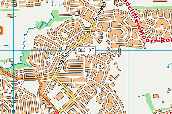 BL3 1XF map - OS VectorMap District (Ordnance Survey)