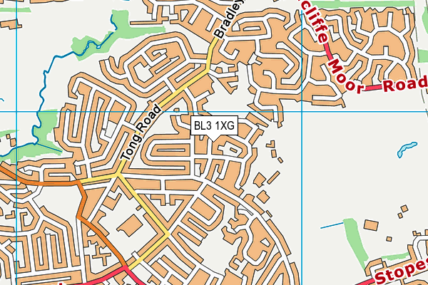 BL3 1XG map - OS VectorMap District (Ordnance Survey)
