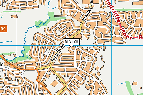 BL3 1XH map - OS VectorMap District (Ordnance Survey)