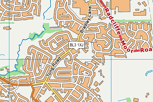 BL3 1XJ map - OS VectorMap District (Ordnance Survey)