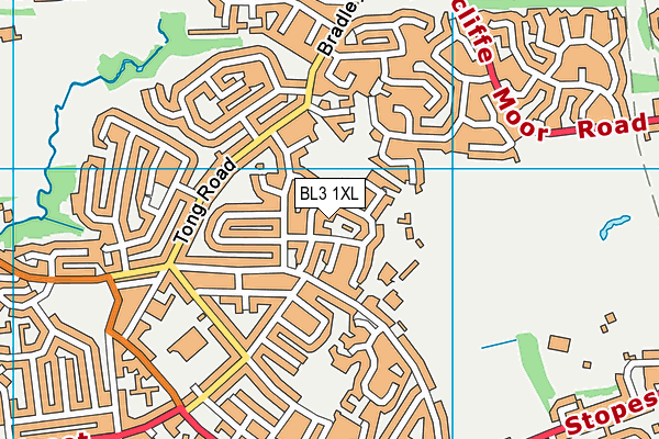 BL3 1XL map - OS VectorMap District (Ordnance Survey)