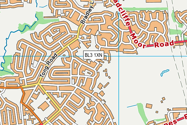 BL3 1XN map - OS VectorMap District (Ordnance Survey)