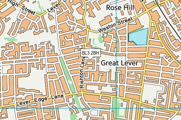 BL3 2BH map - OS VectorMap District (Ordnance Survey)
