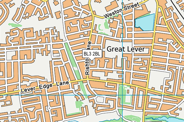BL3 2BL map - OS VectorMap District (Ordnance Survey)